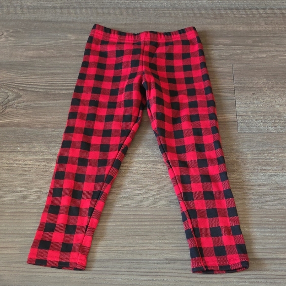 Red and Black Carters Plaid Leggings - Picture 1 of 3